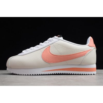 Nike Bayan Classic Cortez Leather Platini / Açık Kırmızı Lifestyle Ayakkabı Türkiye - 8KC24FAY